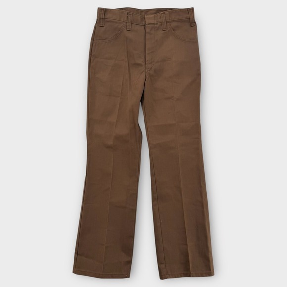 Vintage Dickies Top Hand Boot Jeans Mens 32x30 Brown Tan Wide Leg 1970s 80s NEW